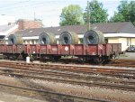 Rolls of steel from the Saarland steel industry